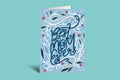 Greeting card with 'Best Mom Ever' text on a light blue background with decorative elements