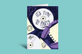 Greeting card with 'It's Time to Party' text on a blue background